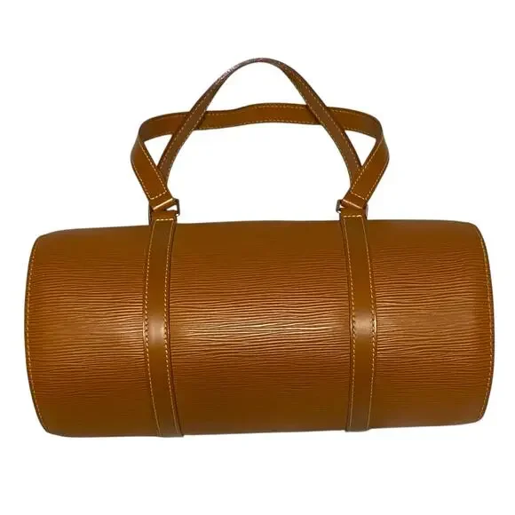 Louis Vuitton Epi Leather Soufflot Bag Cipango Golden Brown East West Vintage - Picture 15 of 16